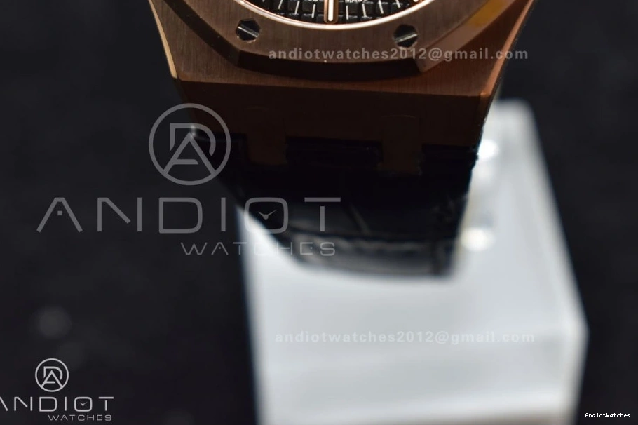 Super APSF Edition 1:1 RG 15400 41mm Oak Black Royal on Clone 1042 SA3120 Leather WaterResistant Black V Strap Textured Best Dial 0317